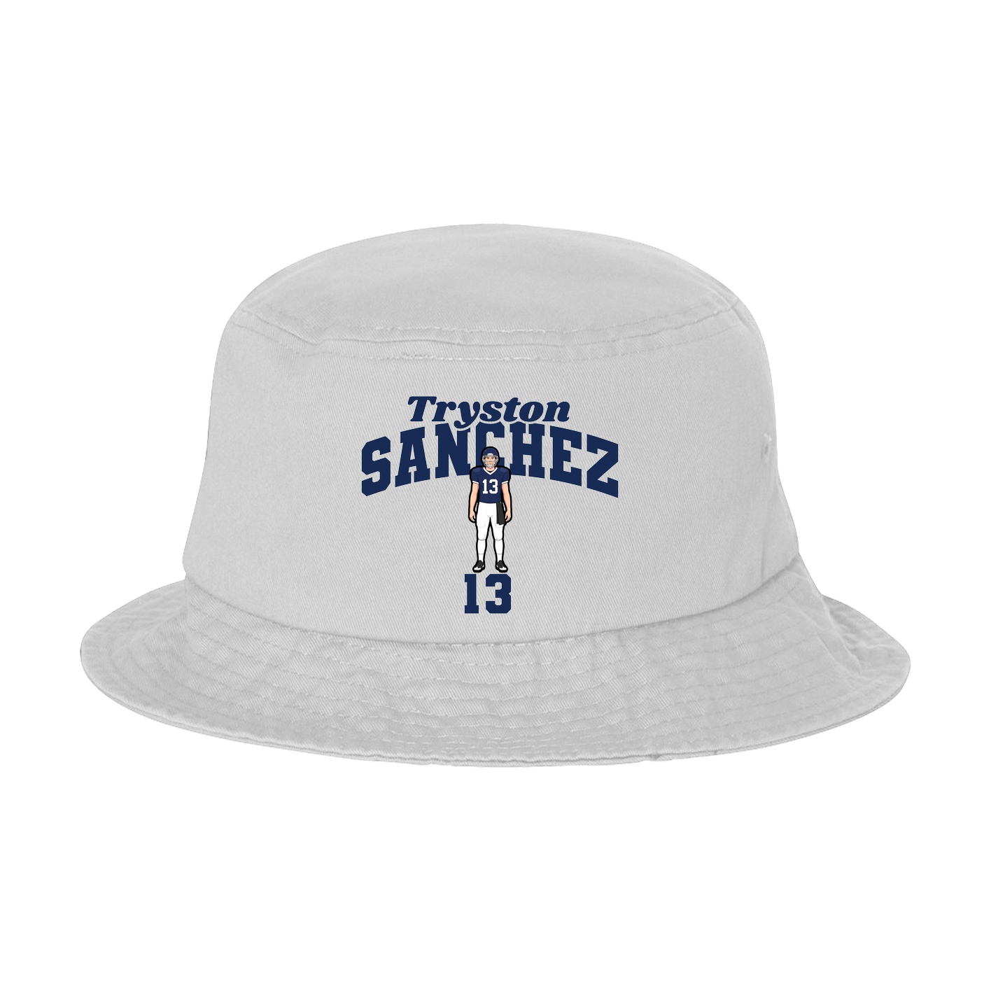 Bucket Cap — Signature Arch in White