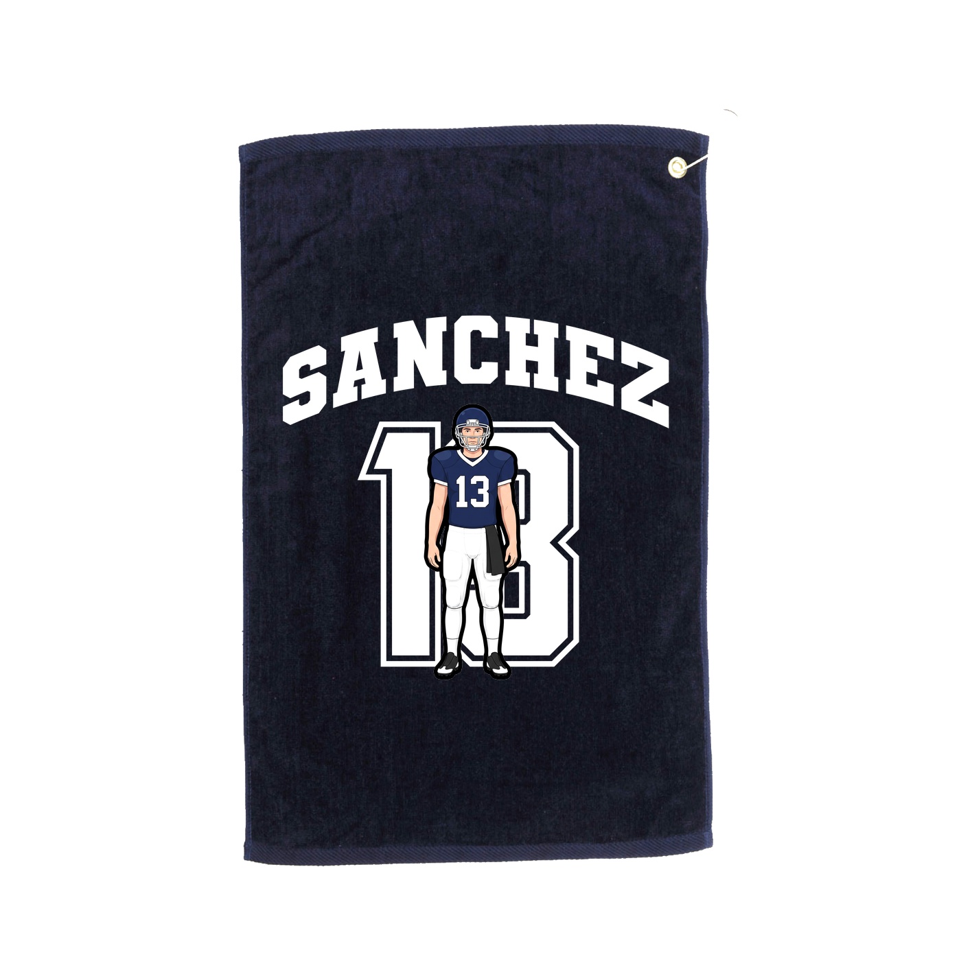 Golf Towel — Number in Navy