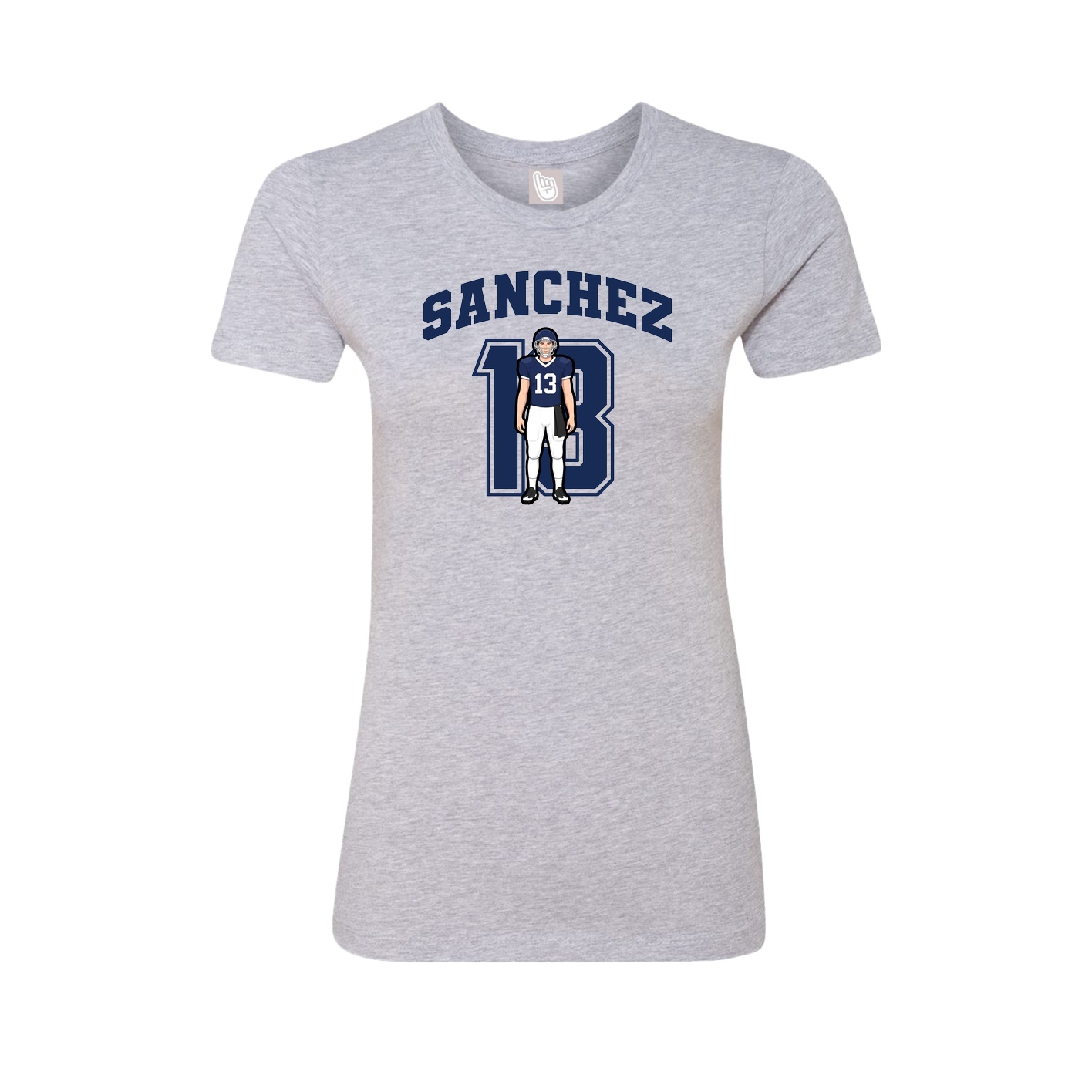Fitted Women's Tee — Number in Grey