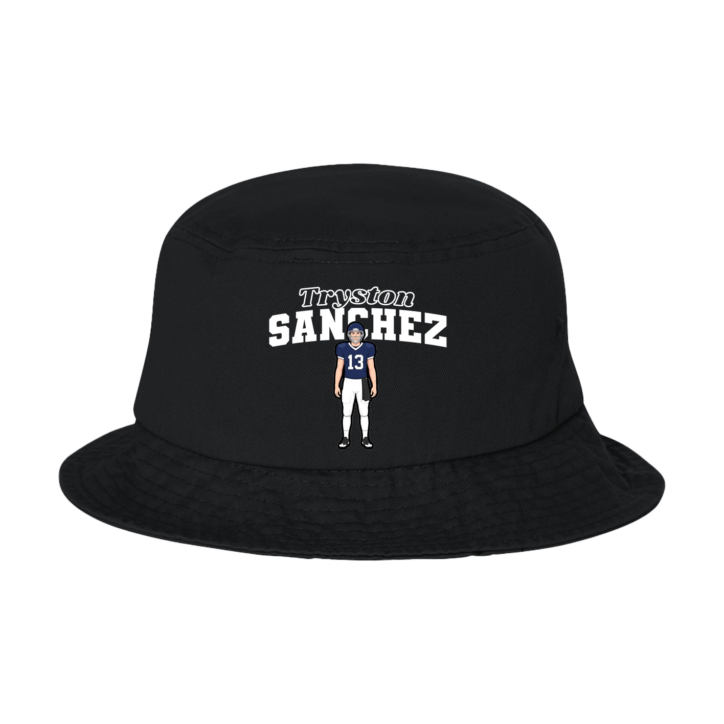 Bucket Cap — Name Arch in Black