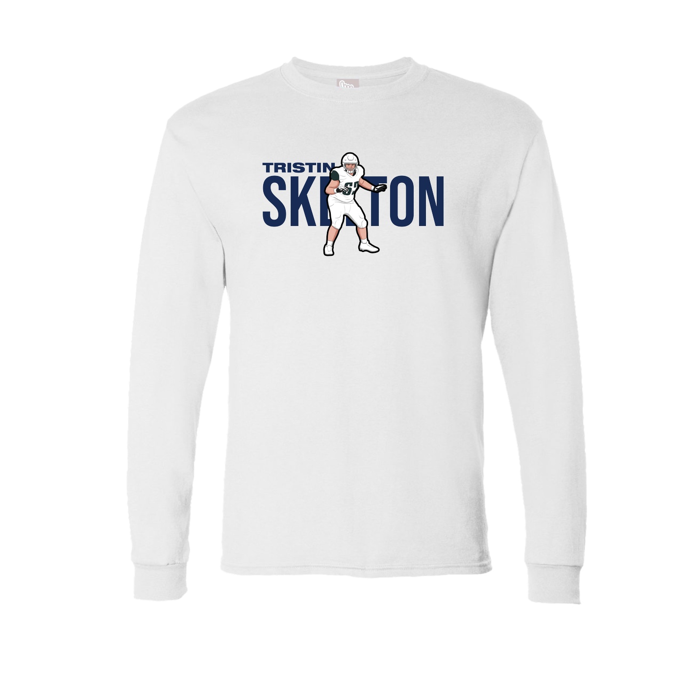 Long Sleeve Tee — Player Name in White