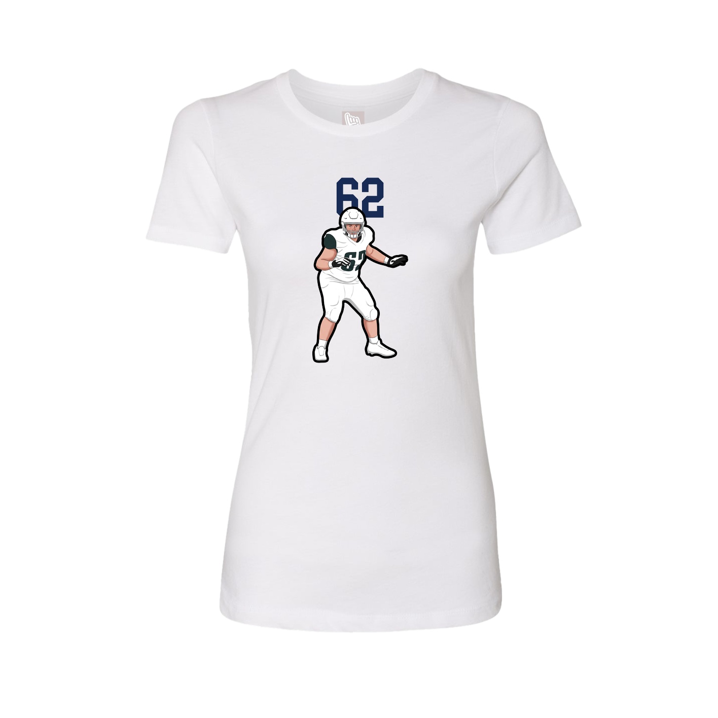 Fitted Women's Tee — Number Top in White