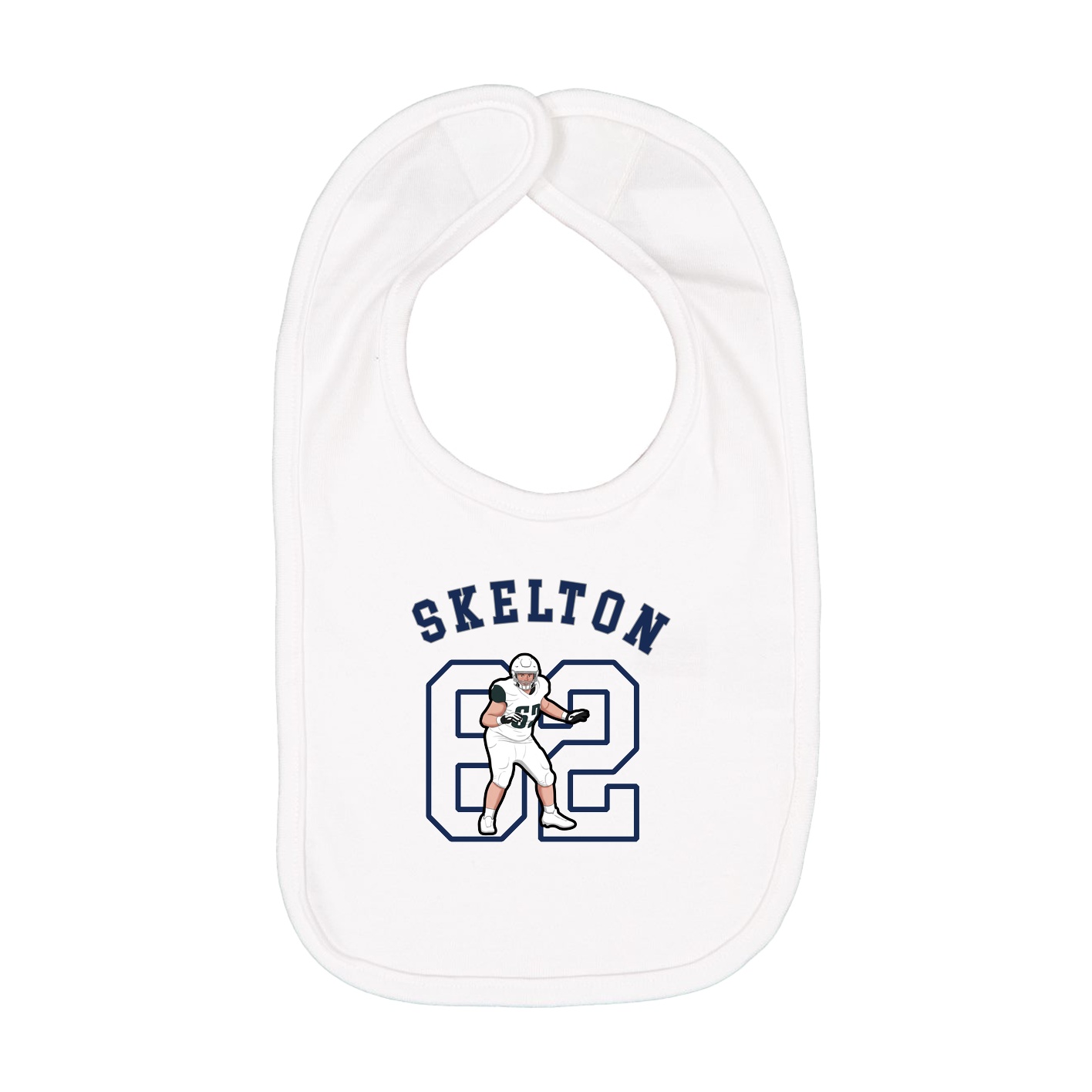 Infant Bib — Shirsey Arch in White