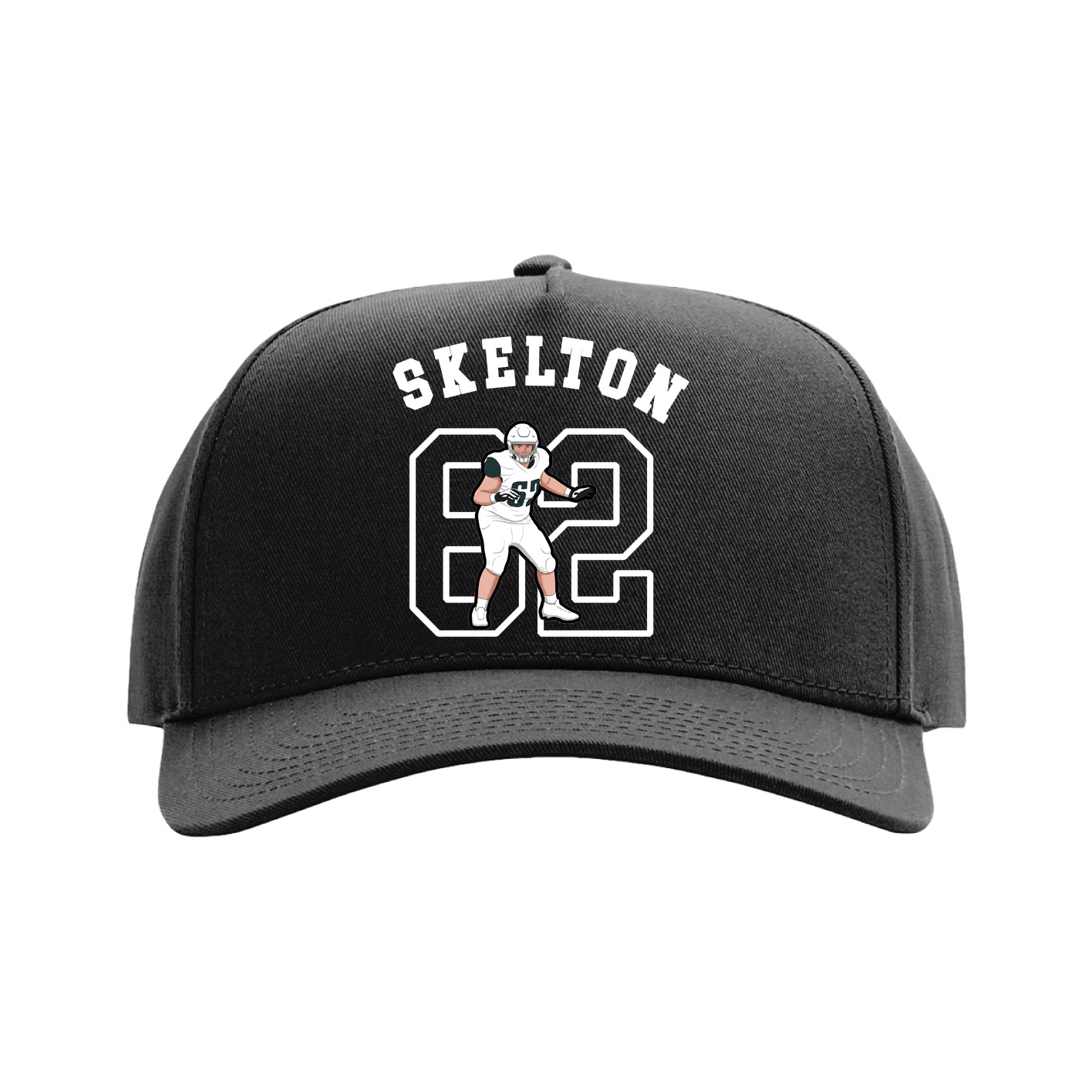 Full Fabric Five-Panel Champ Cap — Shirsey Arch in Black