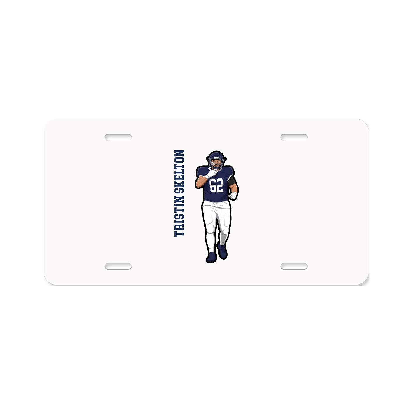 License Plate — Name Vertical in Classic