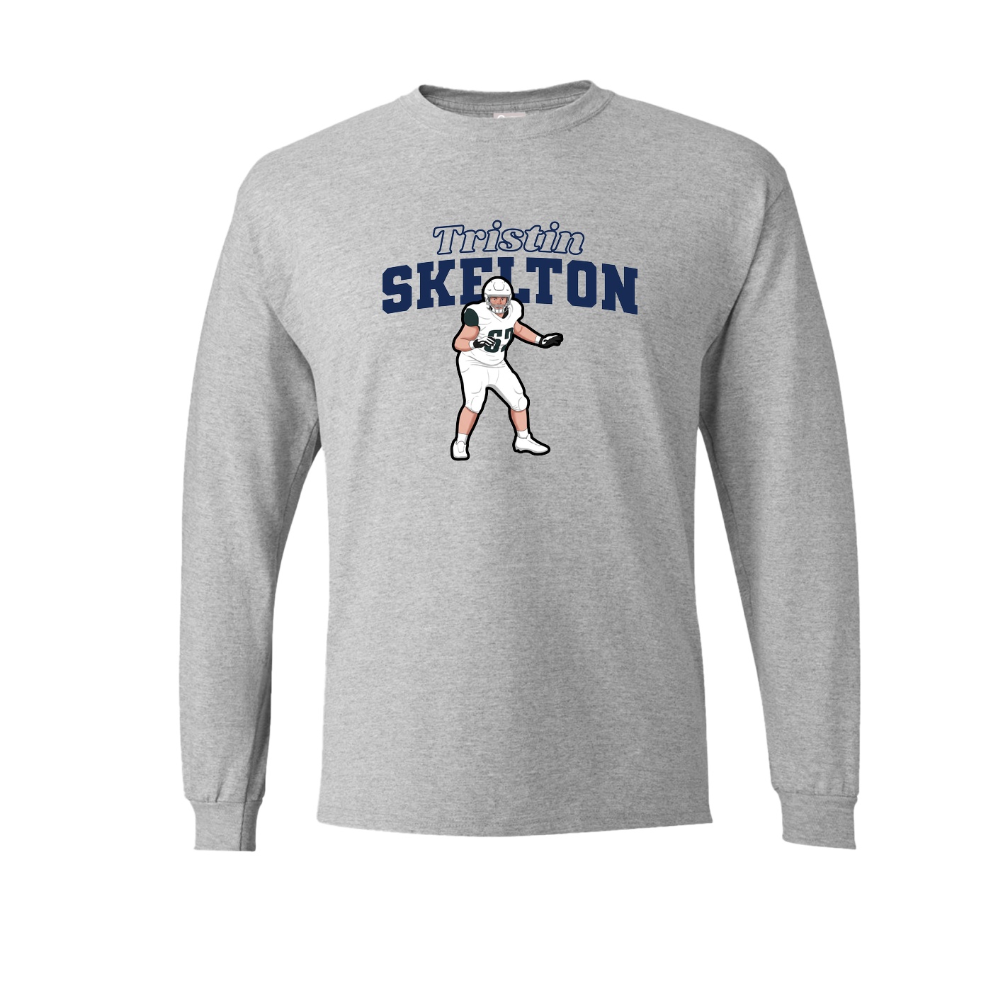 Long Sleeve Tee — Name Arch in Grey