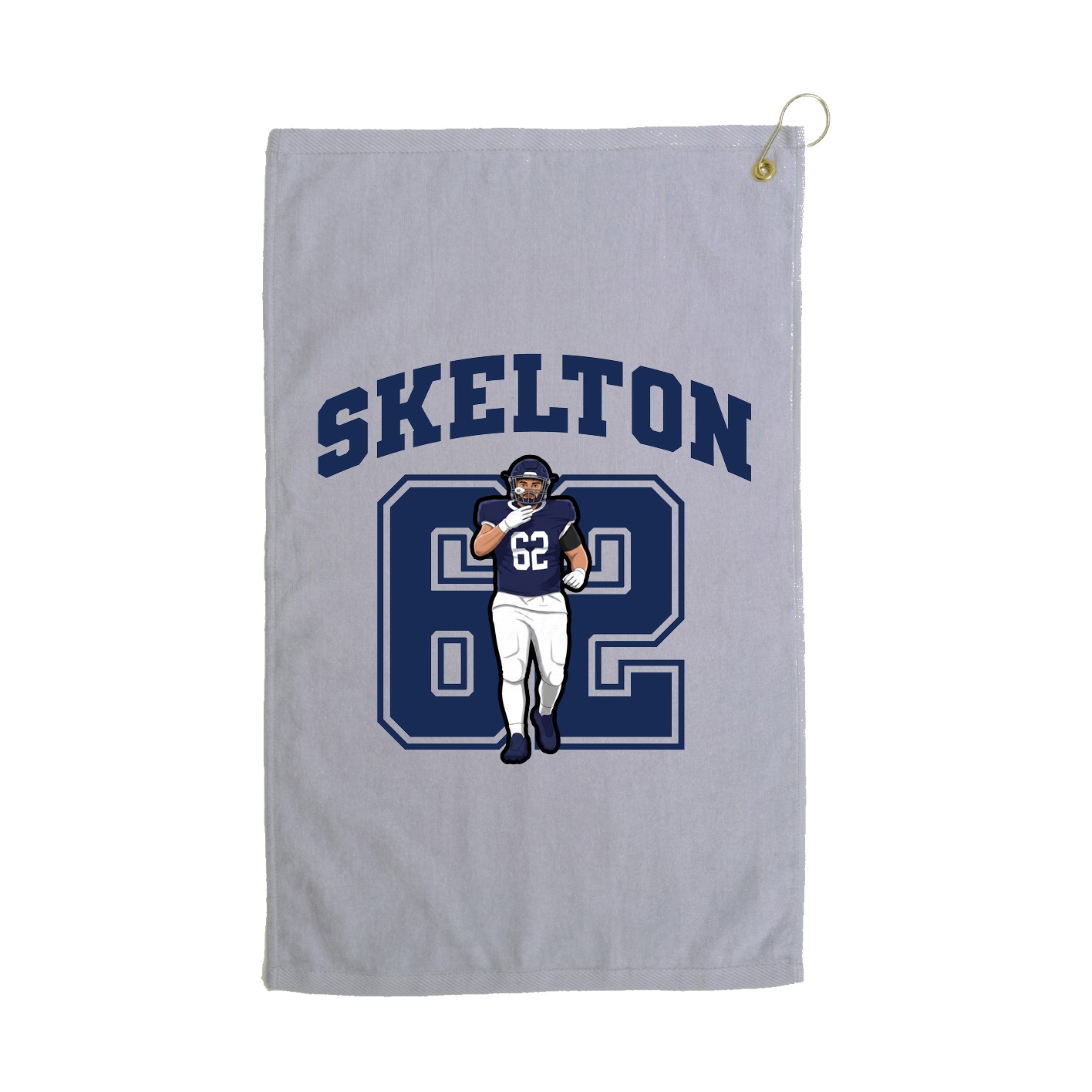 Golf Towel — Number in Grey