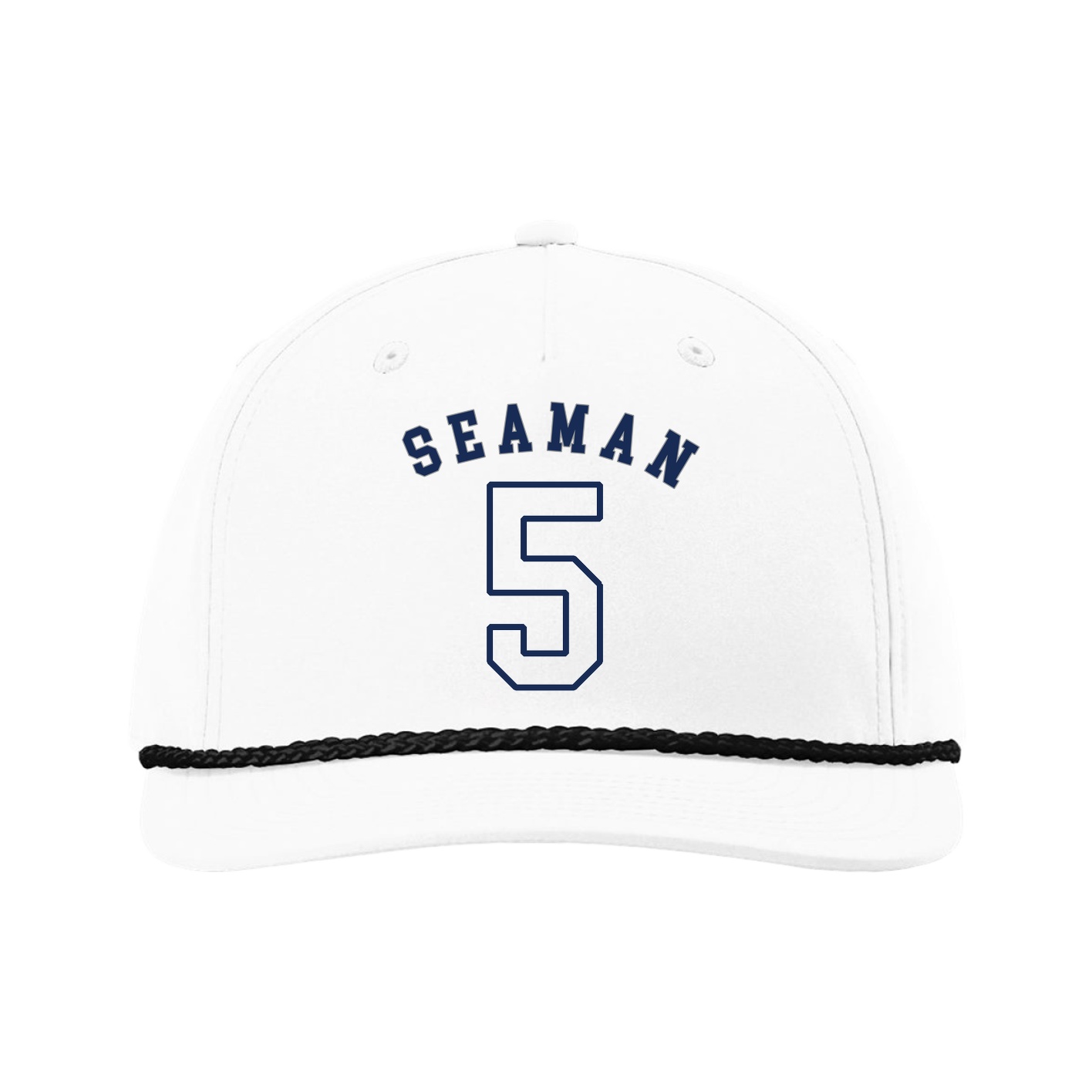 Five-Panel Classic Rope Cap — Shirsey Arch in White