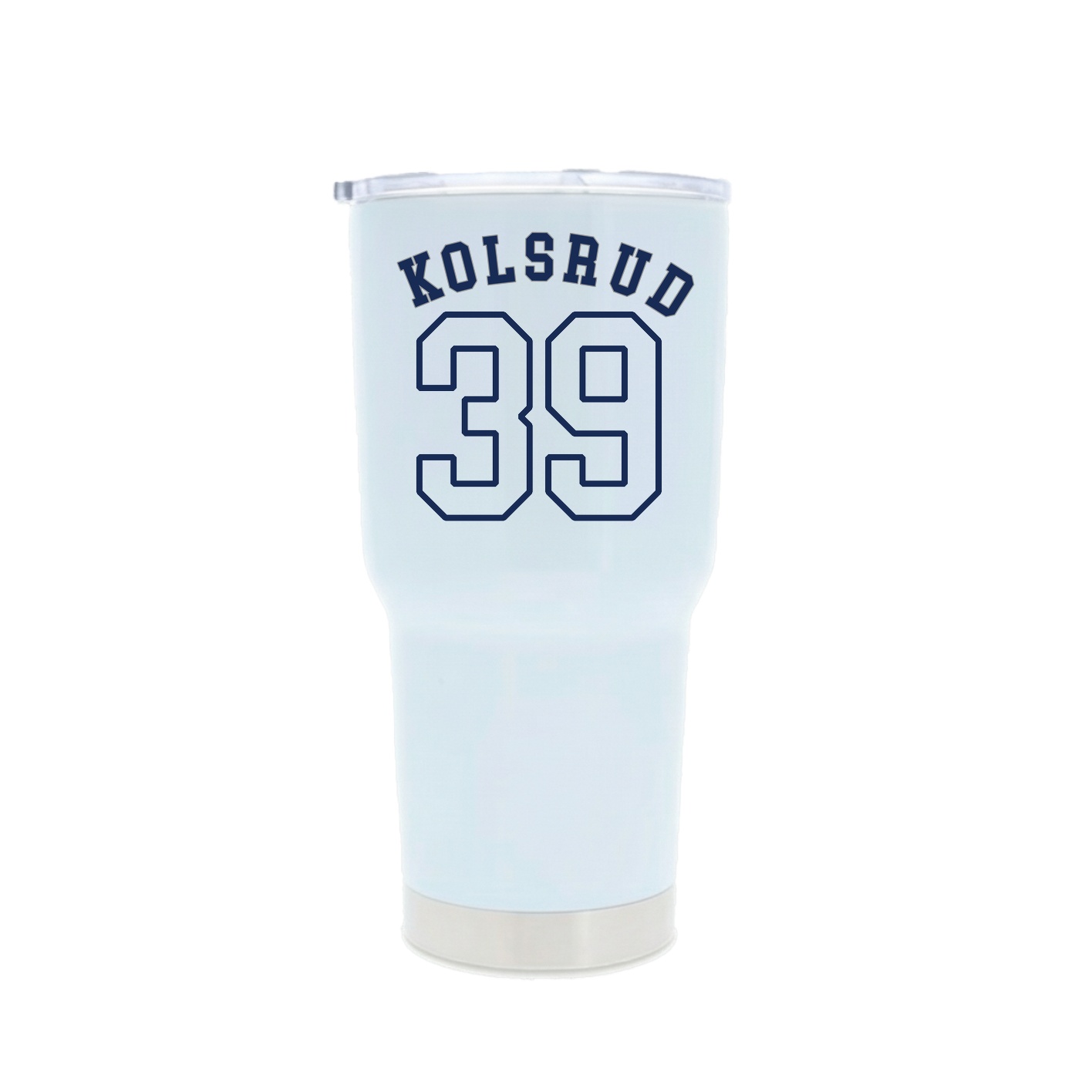 30oz Stainless Steel Tumbler — Shirsey Arch in White