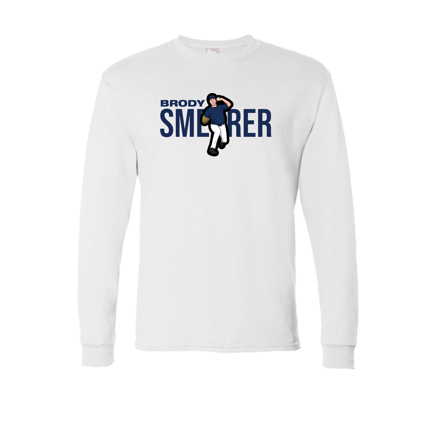 Long Sleeve Tee — Player Name in White