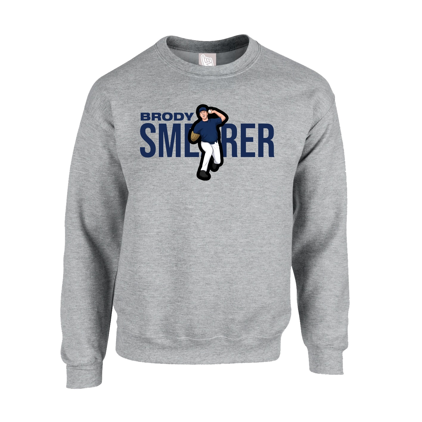Fleece Crew — Player Name in Grey