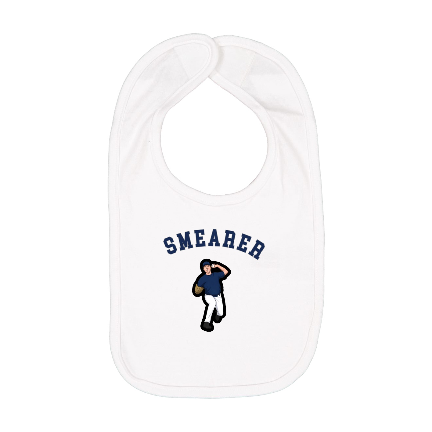 Infant Bib — Shirsey Arch in White