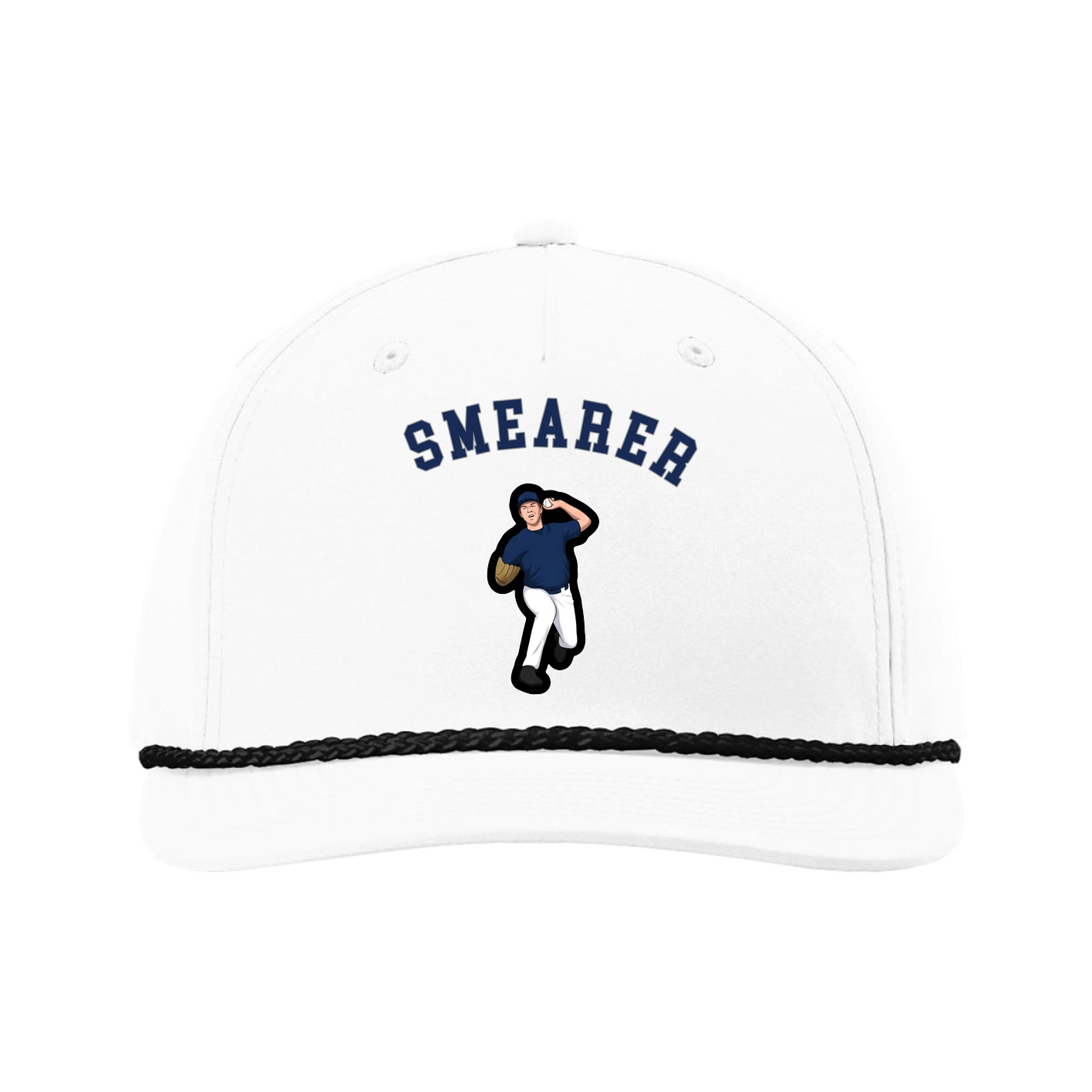 Five-Panel Classic Rope Cap — Shirsey Arch in White