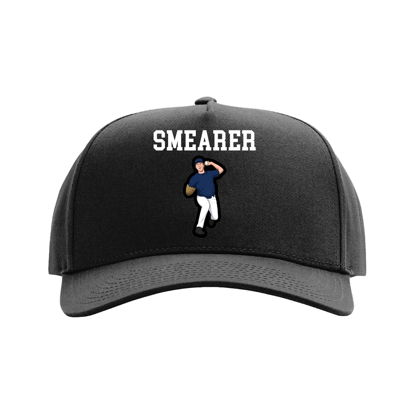 Full Fabric Five-Panel Champ Cap — Shirsey in Black