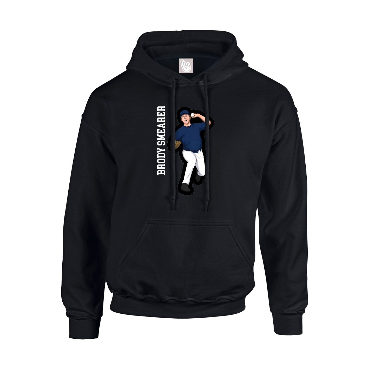 Youth Hoodie — Name Vertical in Black