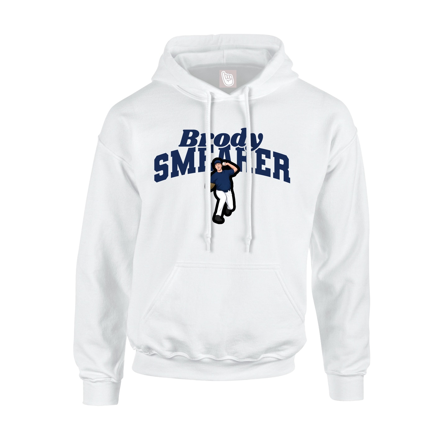 Youth Hoodie — Signature Arch in White