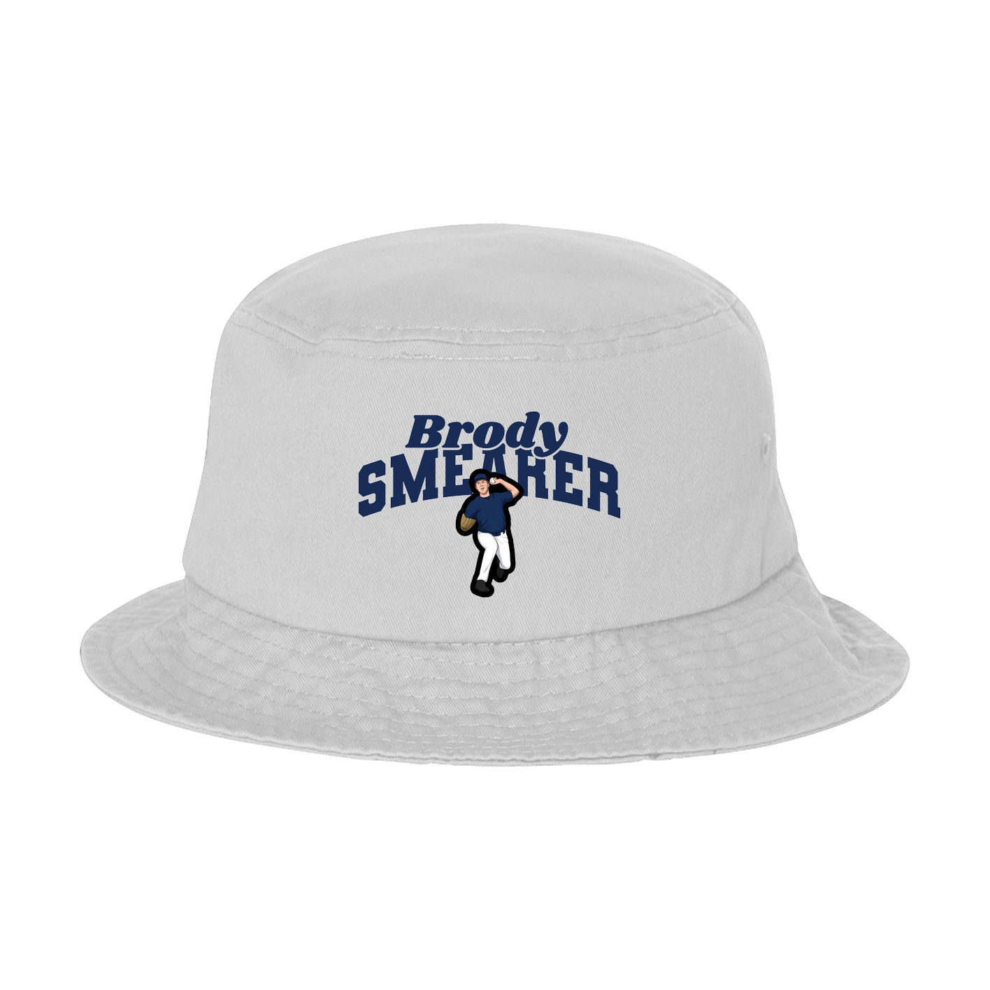 Bucket Cap — Signature Arch in White