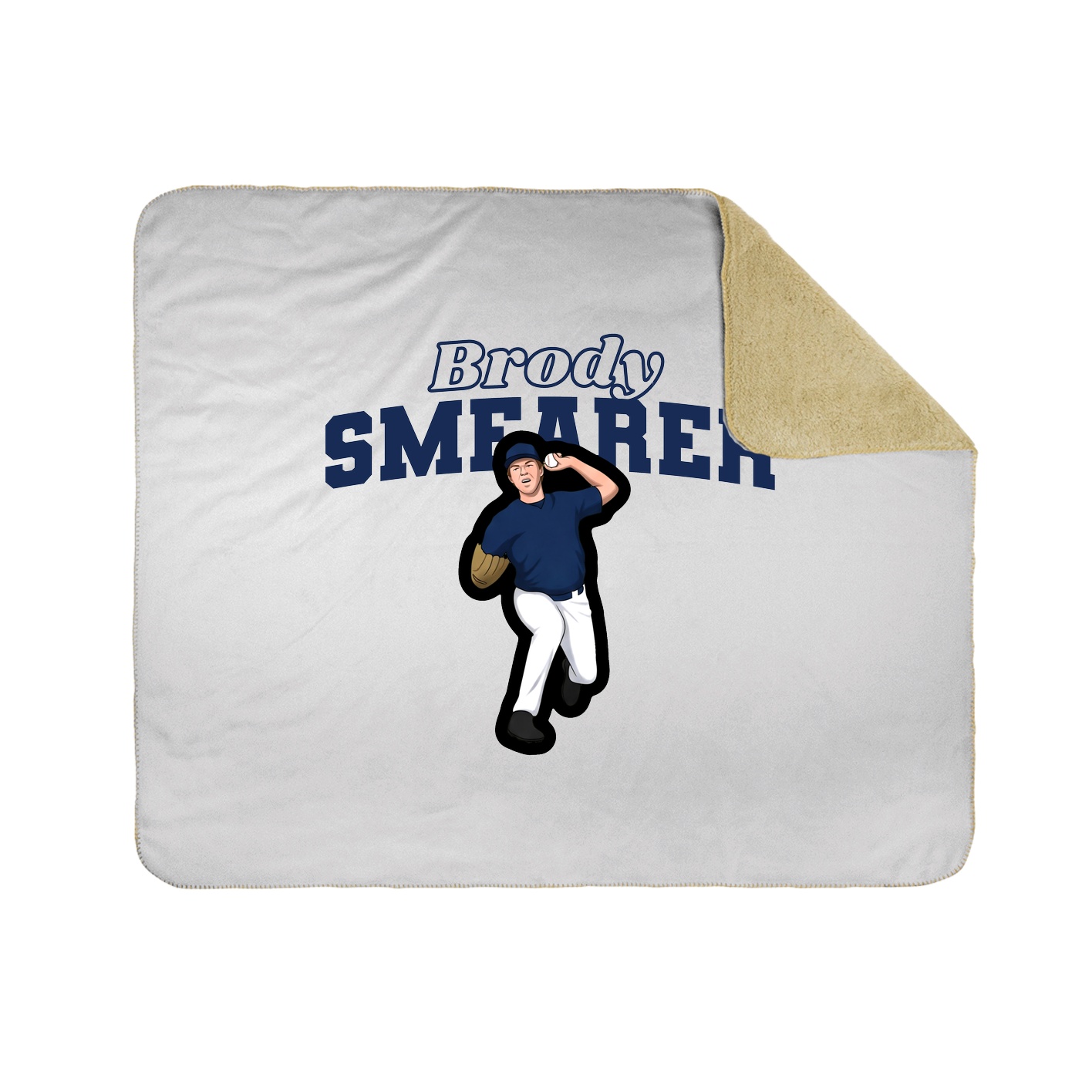 Throw Blanket — Name Arch in White