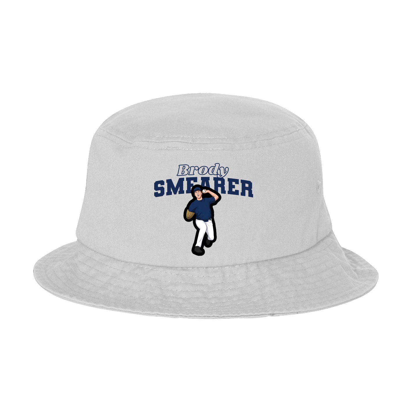 Bucket Cap — Name Arch in White