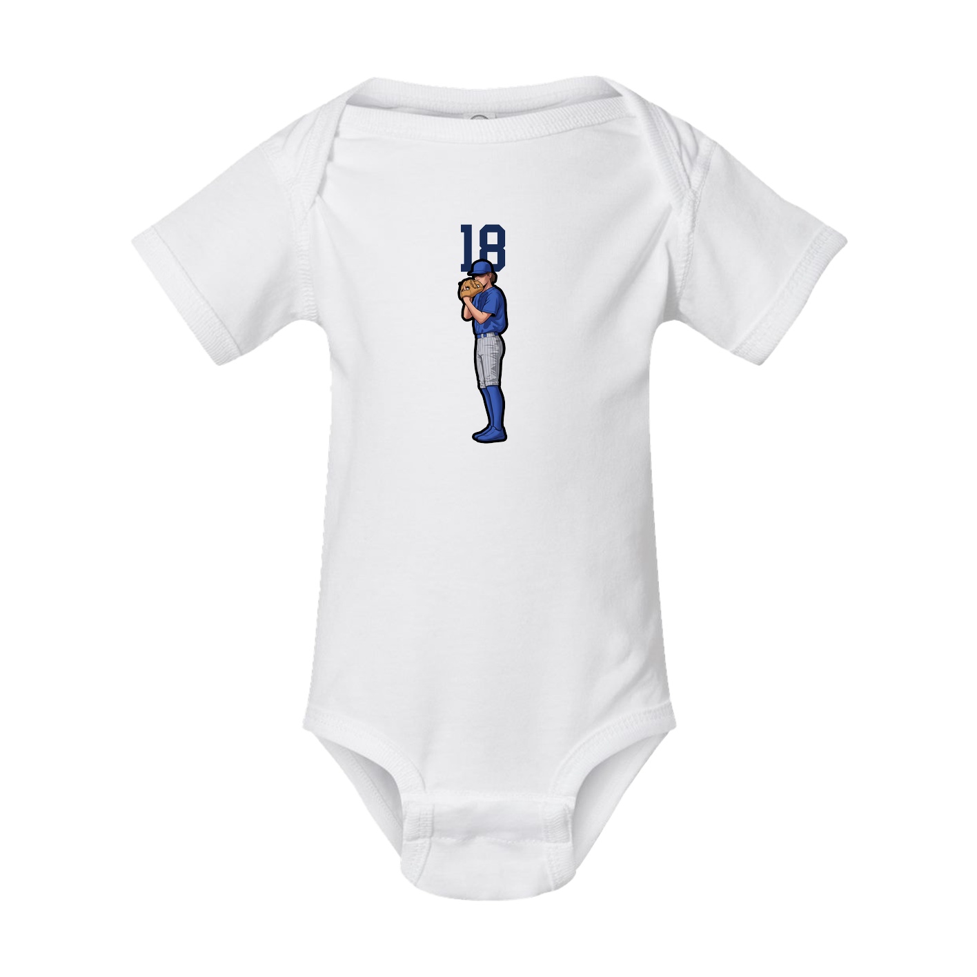 Baby Onesie — Number Top in White