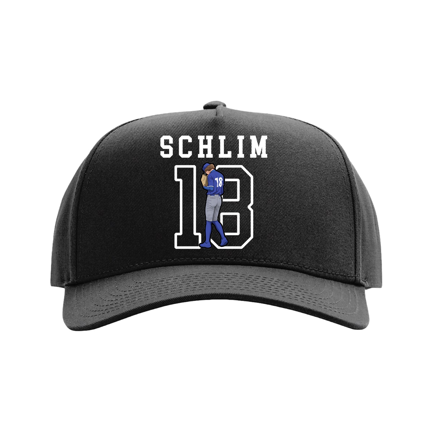 Full Fabric Five-Panel Champ Cap — Shirsey in Black