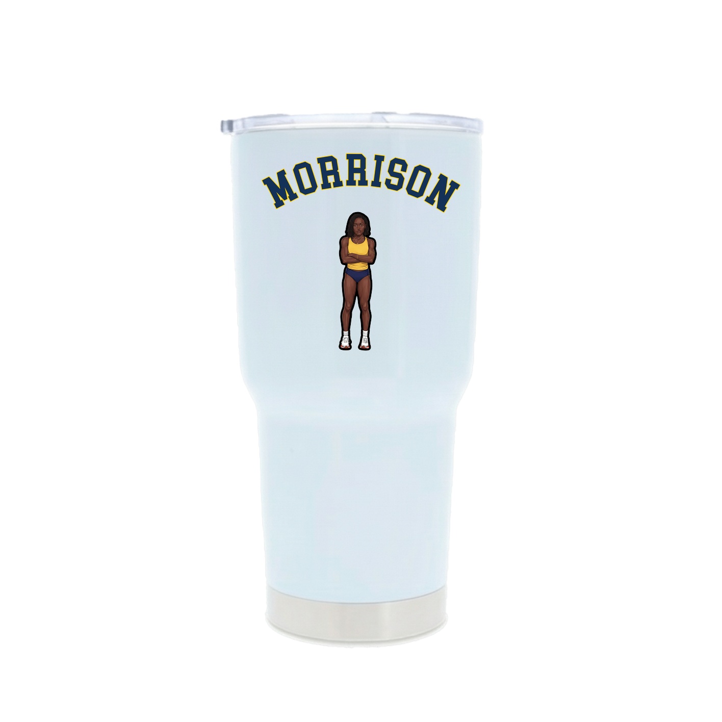 30oz Stainless Steel Tumbler — Shirsey Arch in White