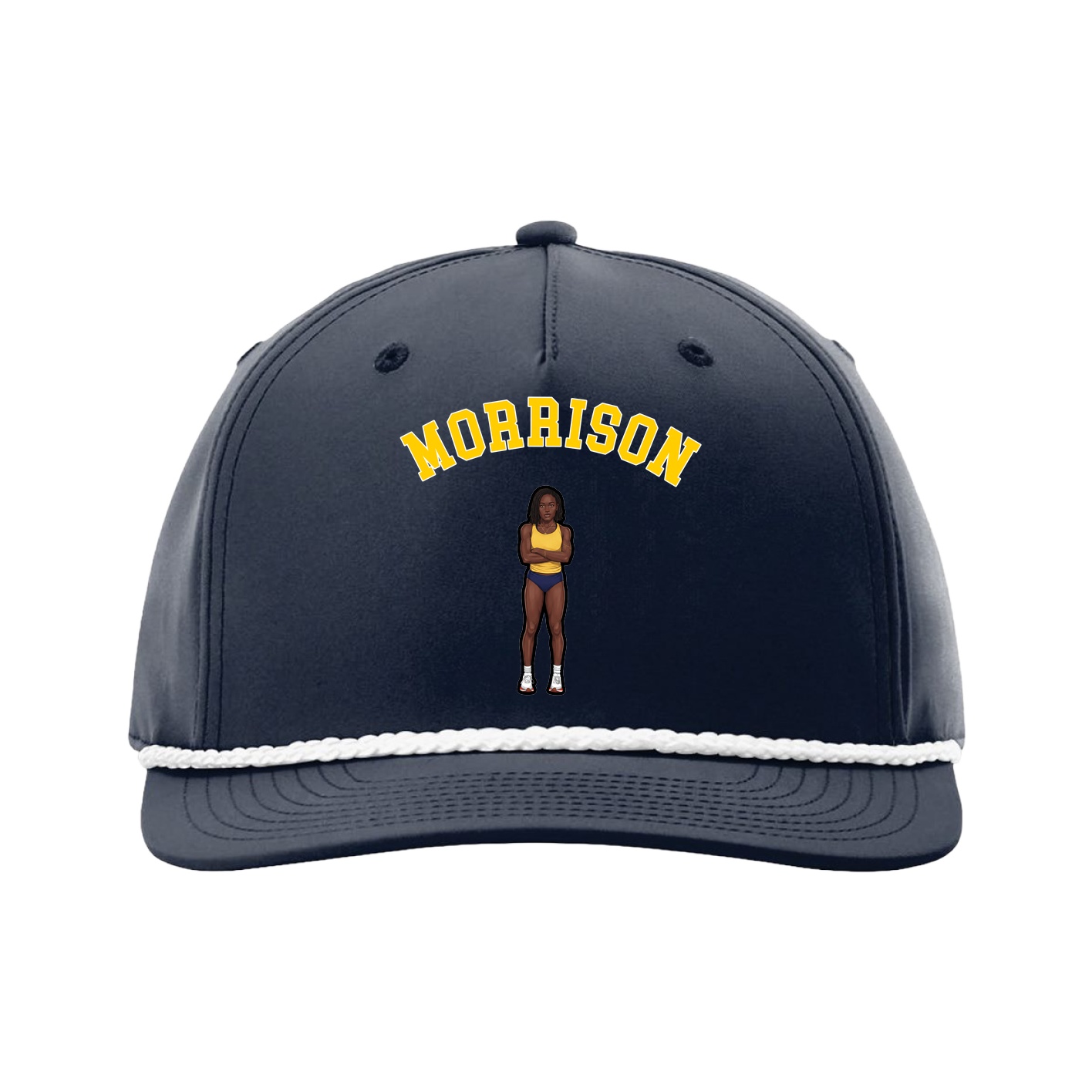 Five-Panel Classic Rope Cap — Shirsey Arch in Navy