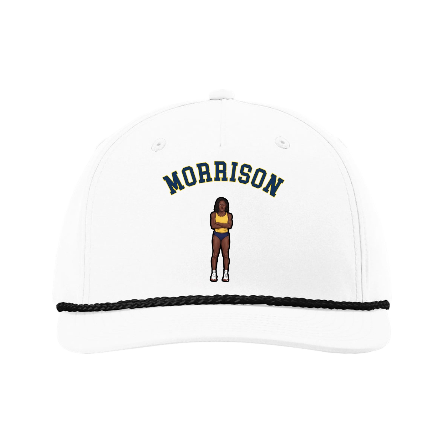 Five-Panel Classic Rope Cap — Shirsey Arch in White