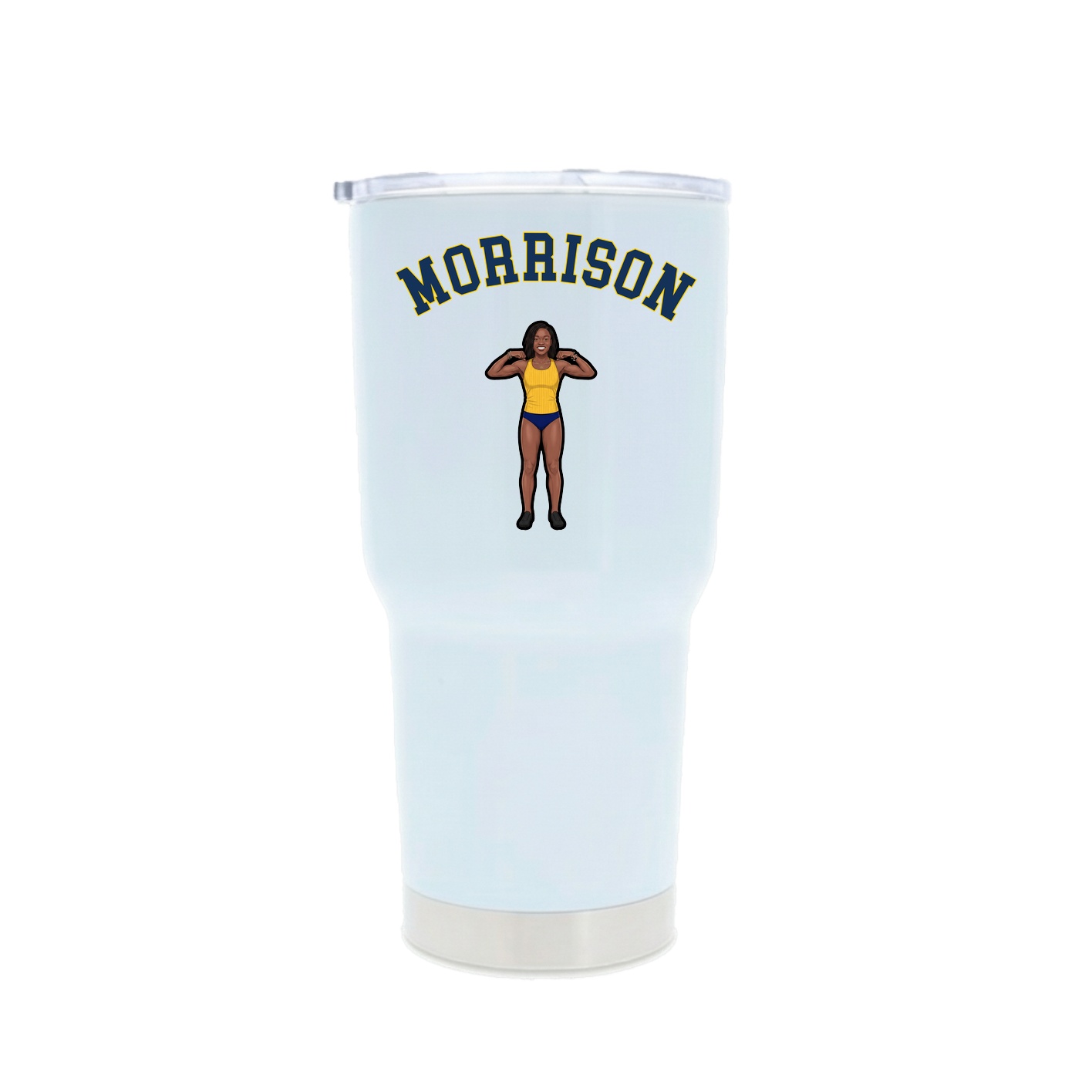 30oz Stainless Steel Tumbler — Shirsey Arch in White