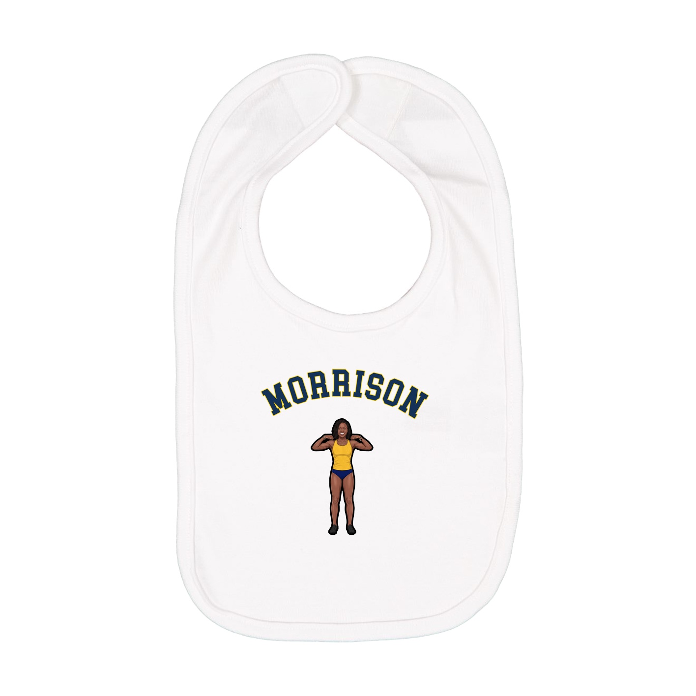 Infant Bib — Shirsey Arch in White