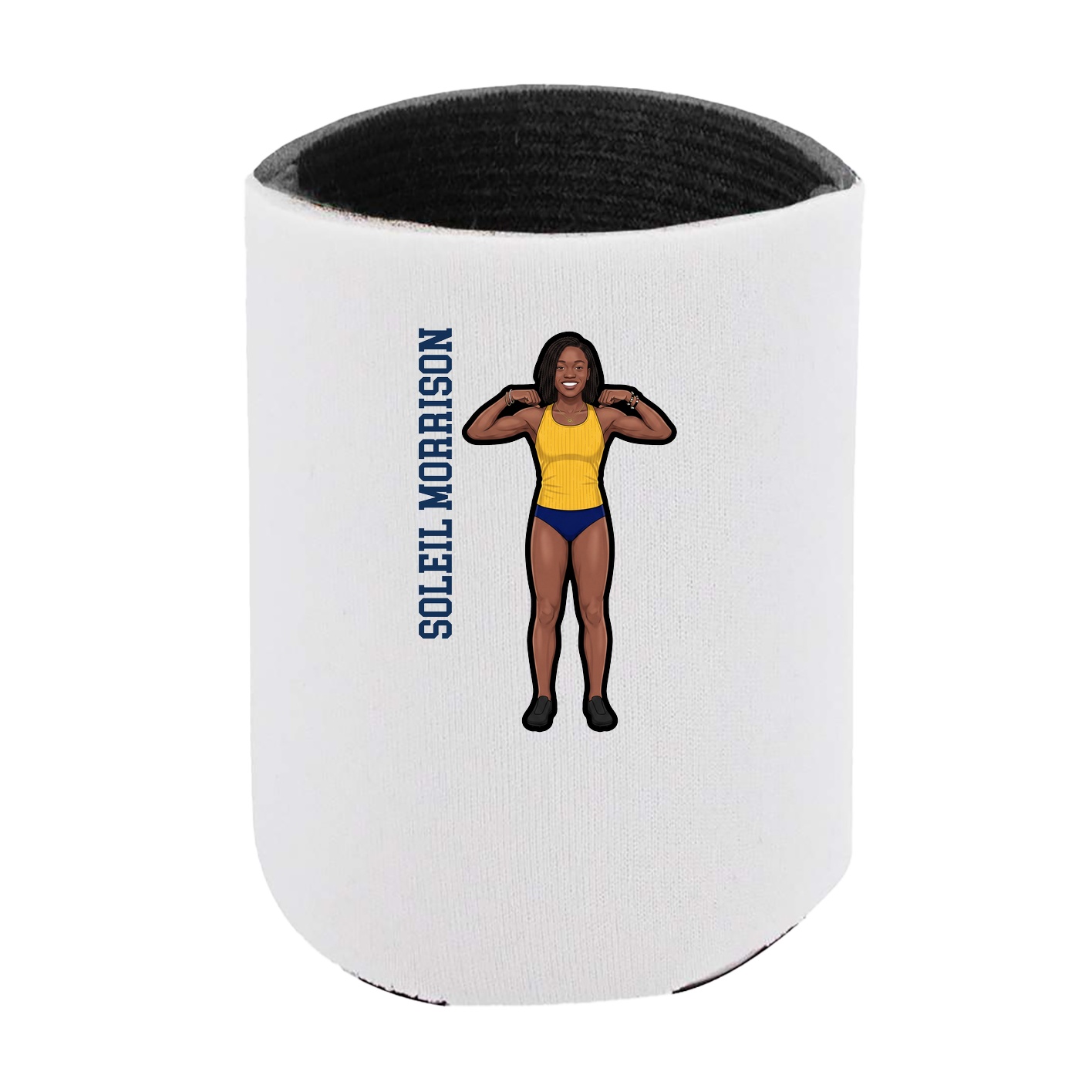 Can Holder — Name Vertical in White