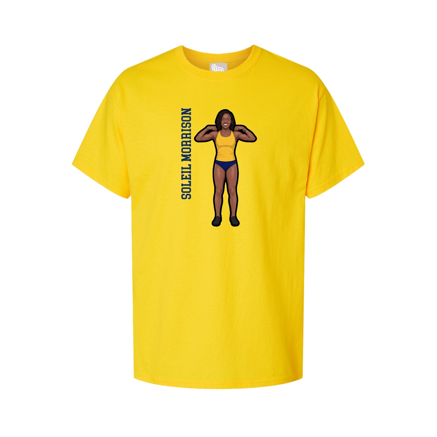 Tee — Name Vertical in Gold