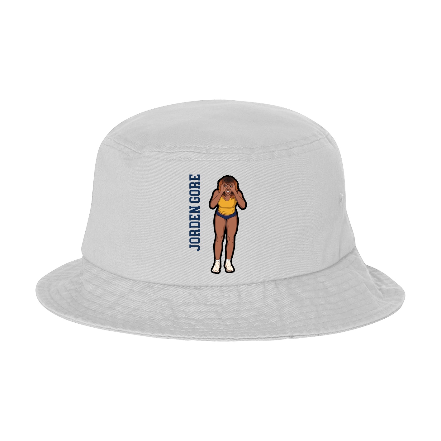 Bucket Cap — Name Vertical in White