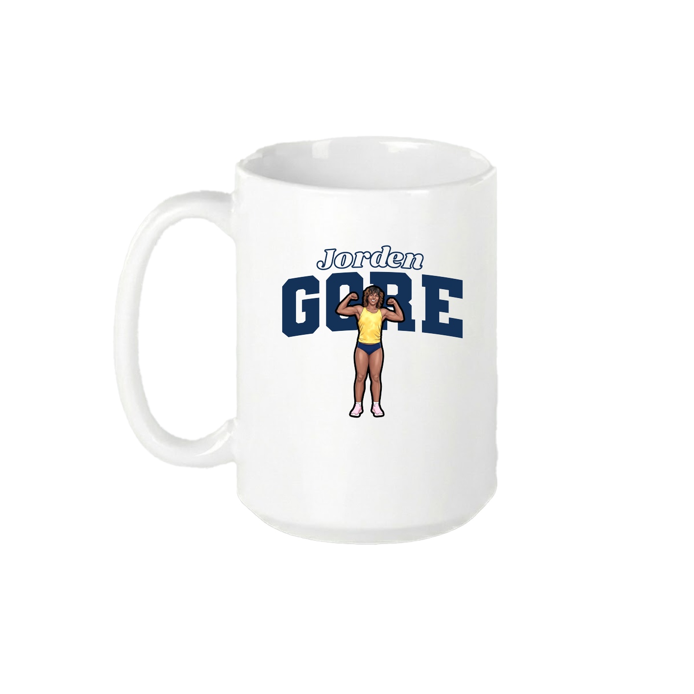 15oz Coffee Mug — Name Arch in White