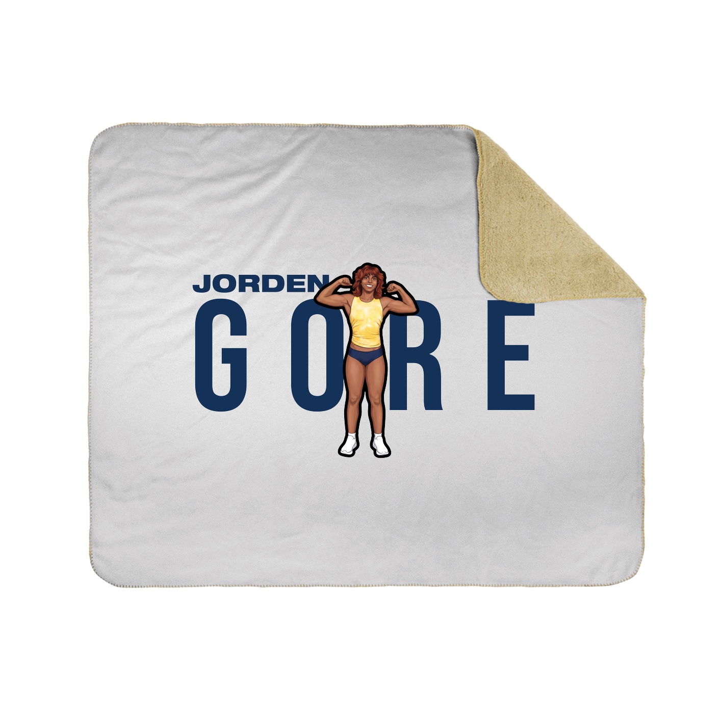 Throw Blanket — Player Name in White