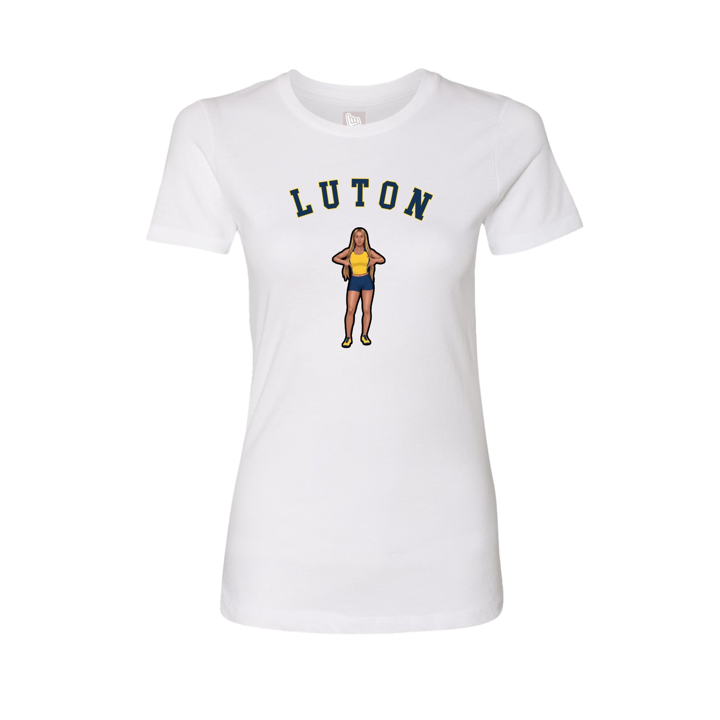 Fitted Women's Tee — Shirsey Arch in White