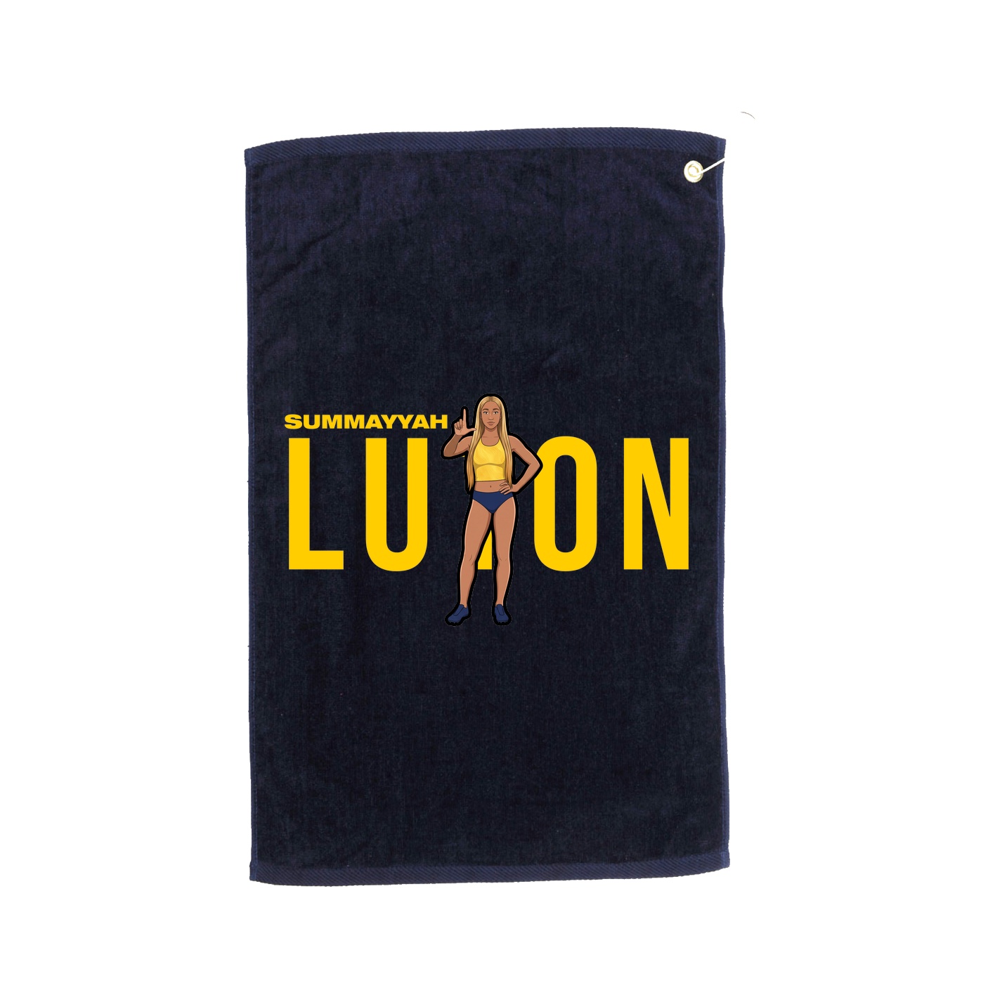 Golf Towel — Player Name in Navy