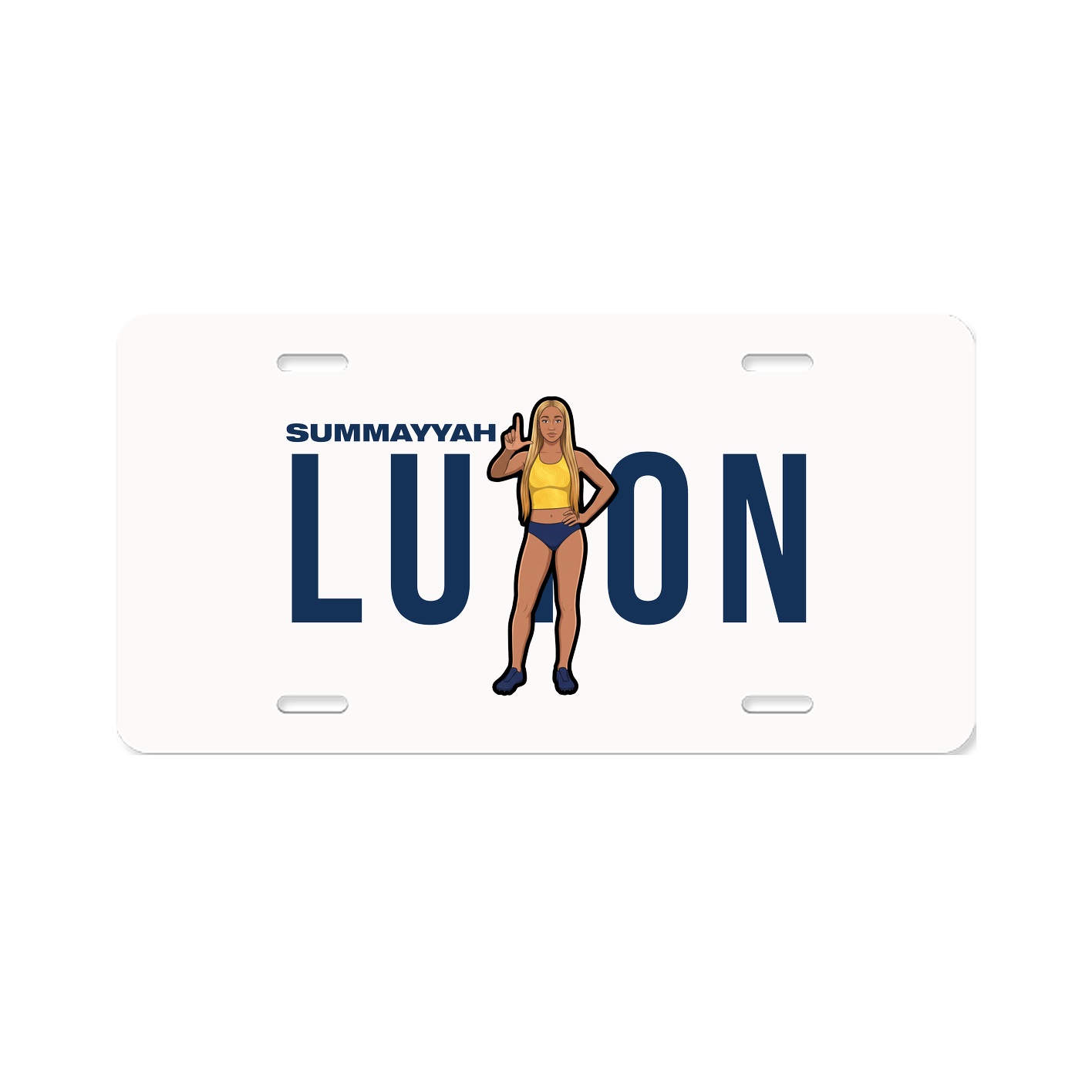 License Plate — Player Name in Classic