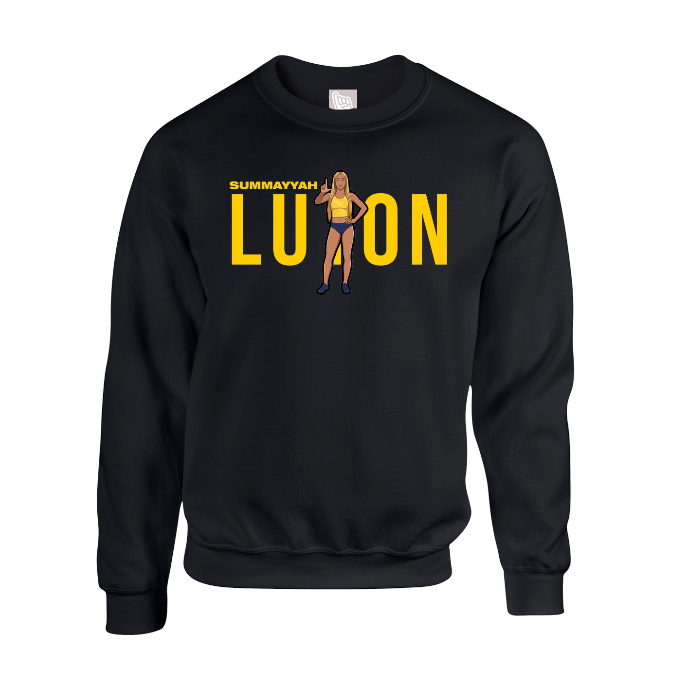 Fleece Crew — Player Name in Black