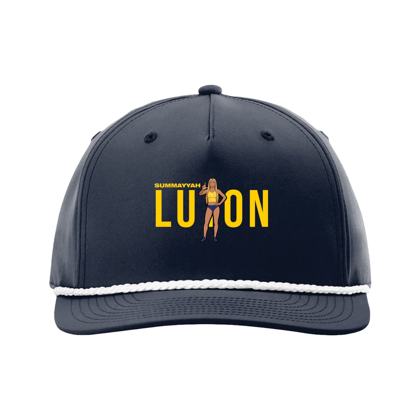 Five-Panel Classic Rope Cap — Player Name in Navy