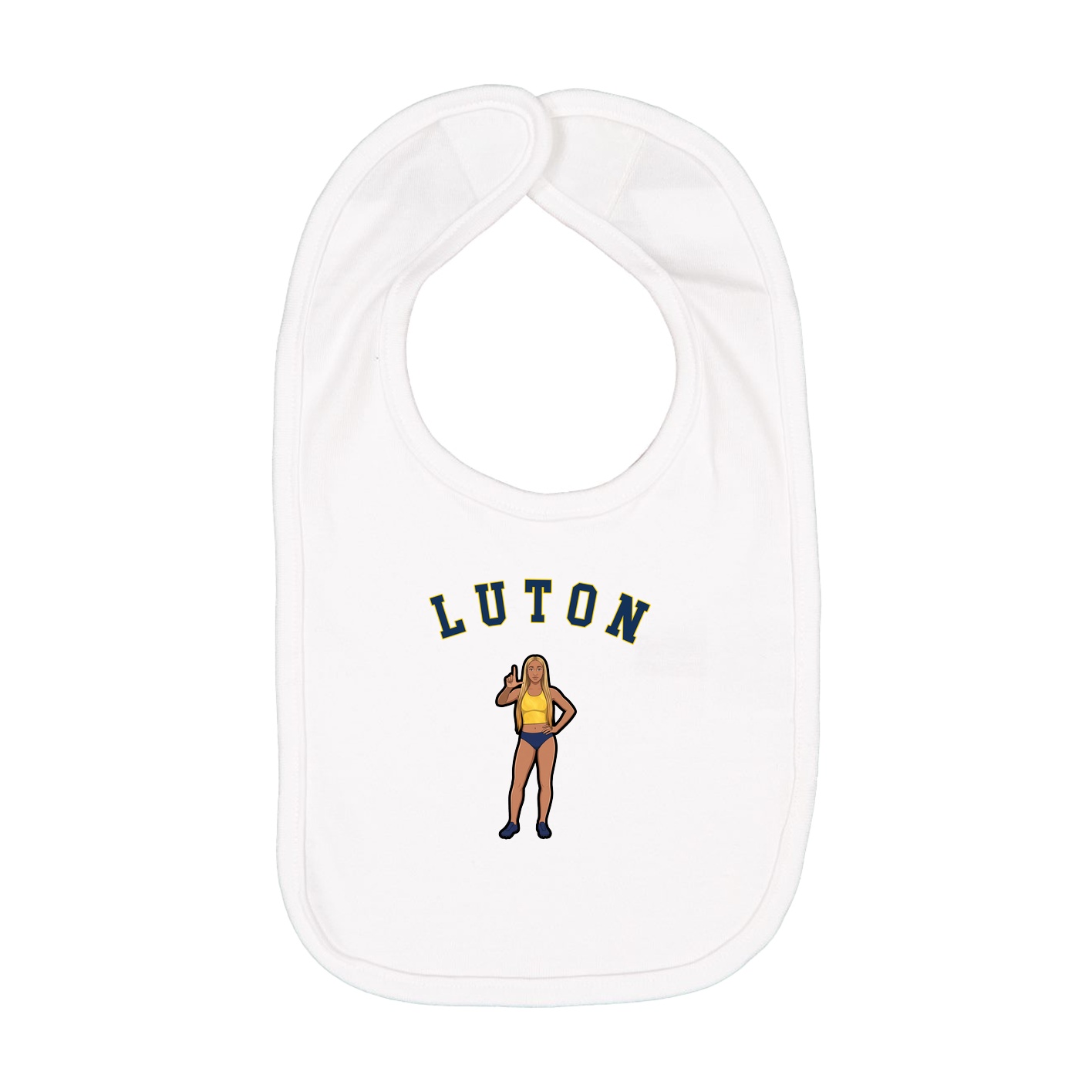Infant Bib — Shirsey Arch in White