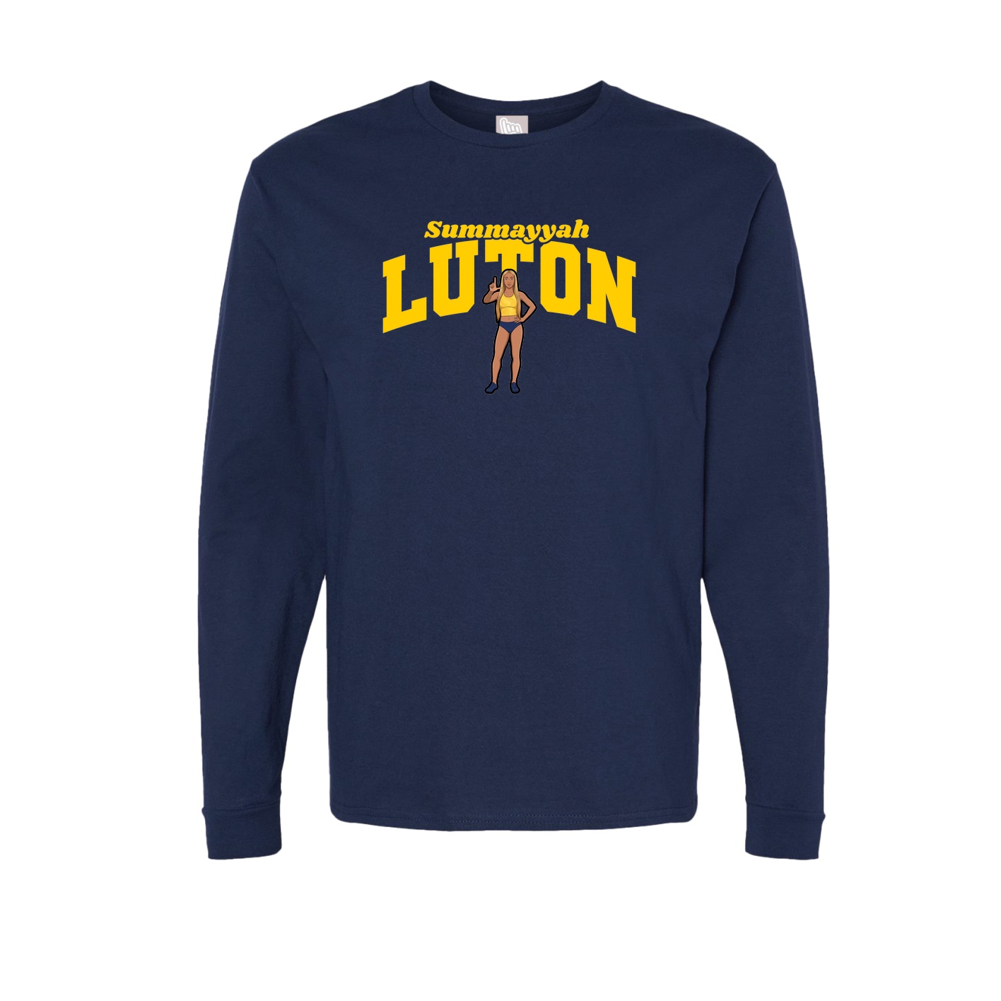Long Sleeve Tee — Signature Arch in Navy