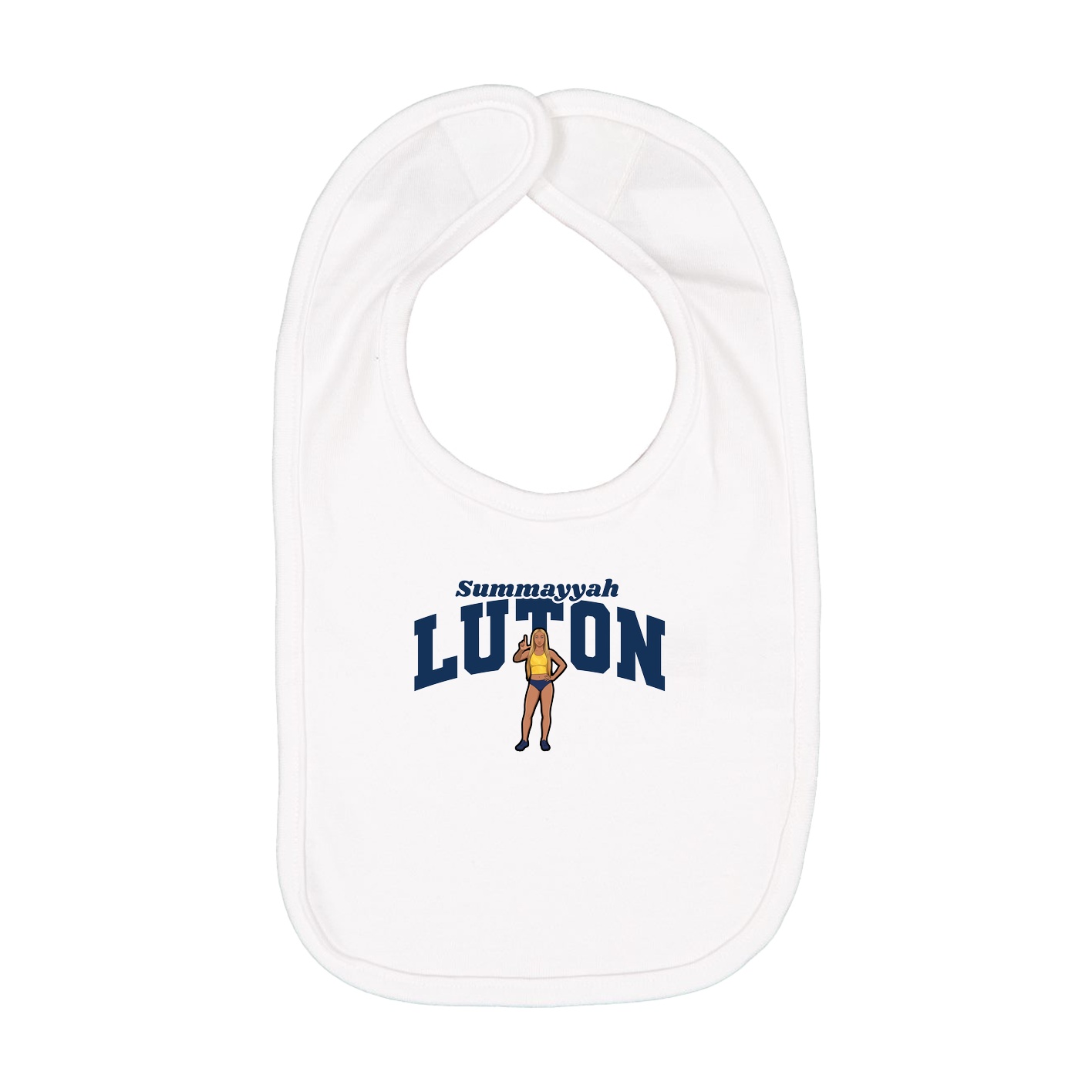 Infant Bib — Signature Arch in White