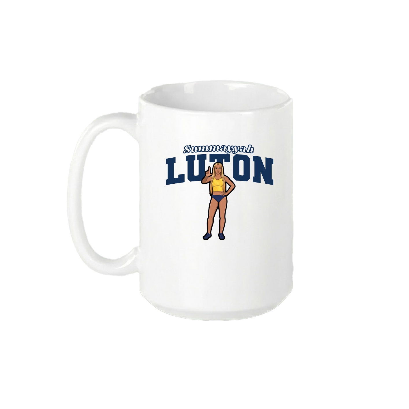 15oz Coffee Mug — Name Arch in White