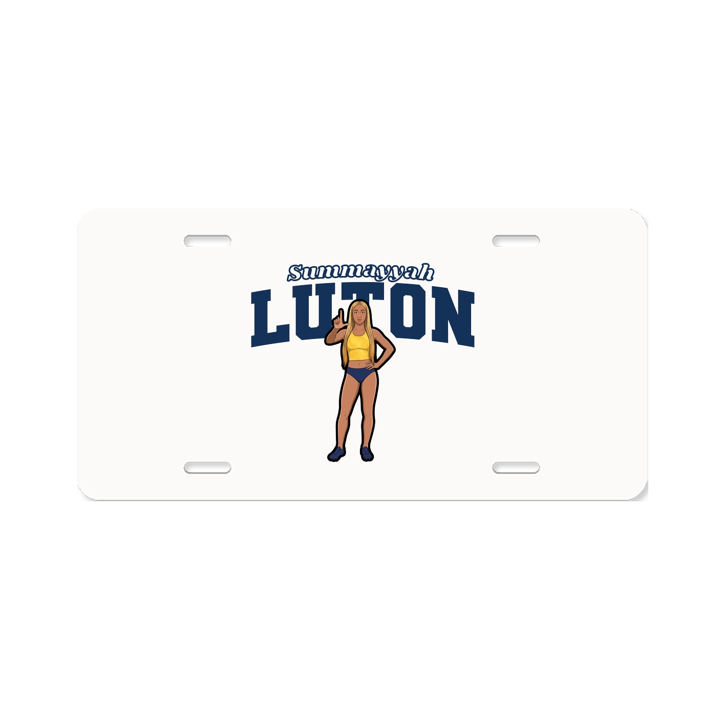 License Plate — Name Arch in Classic