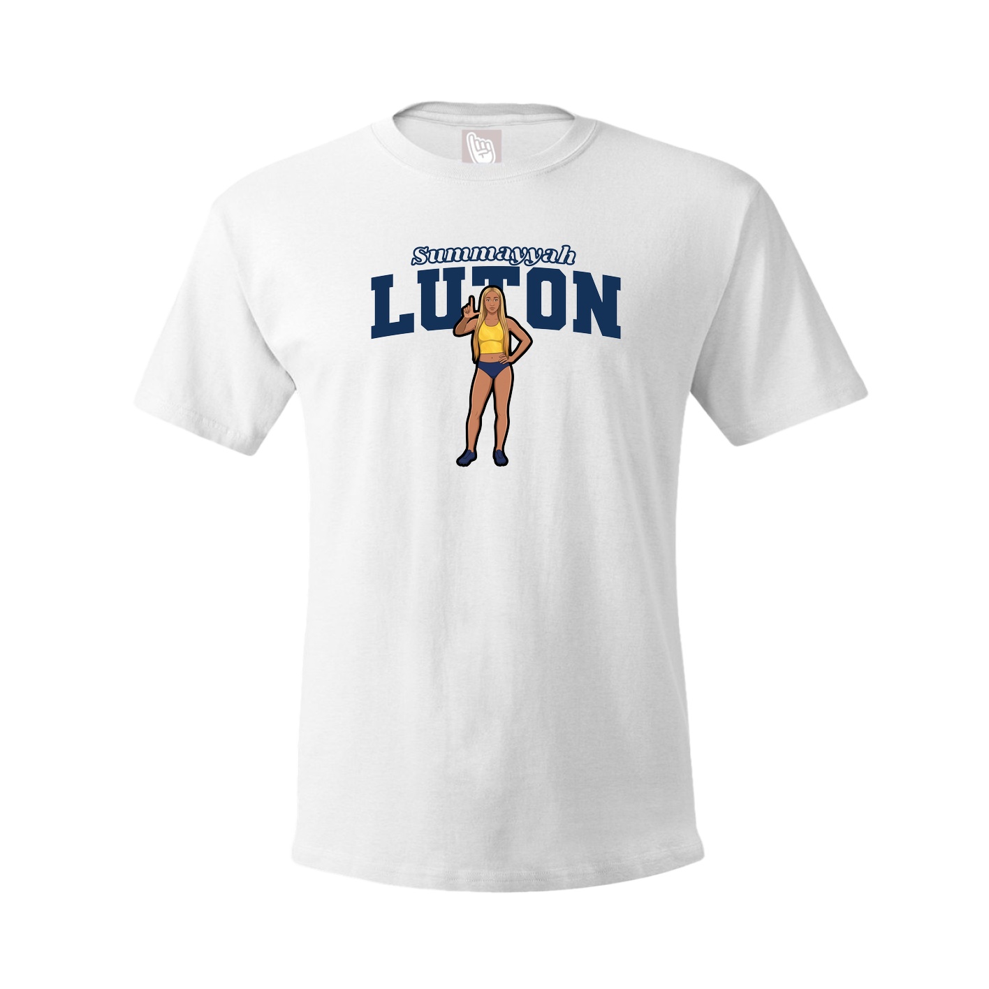 Youth Tee — Name Arch in White
