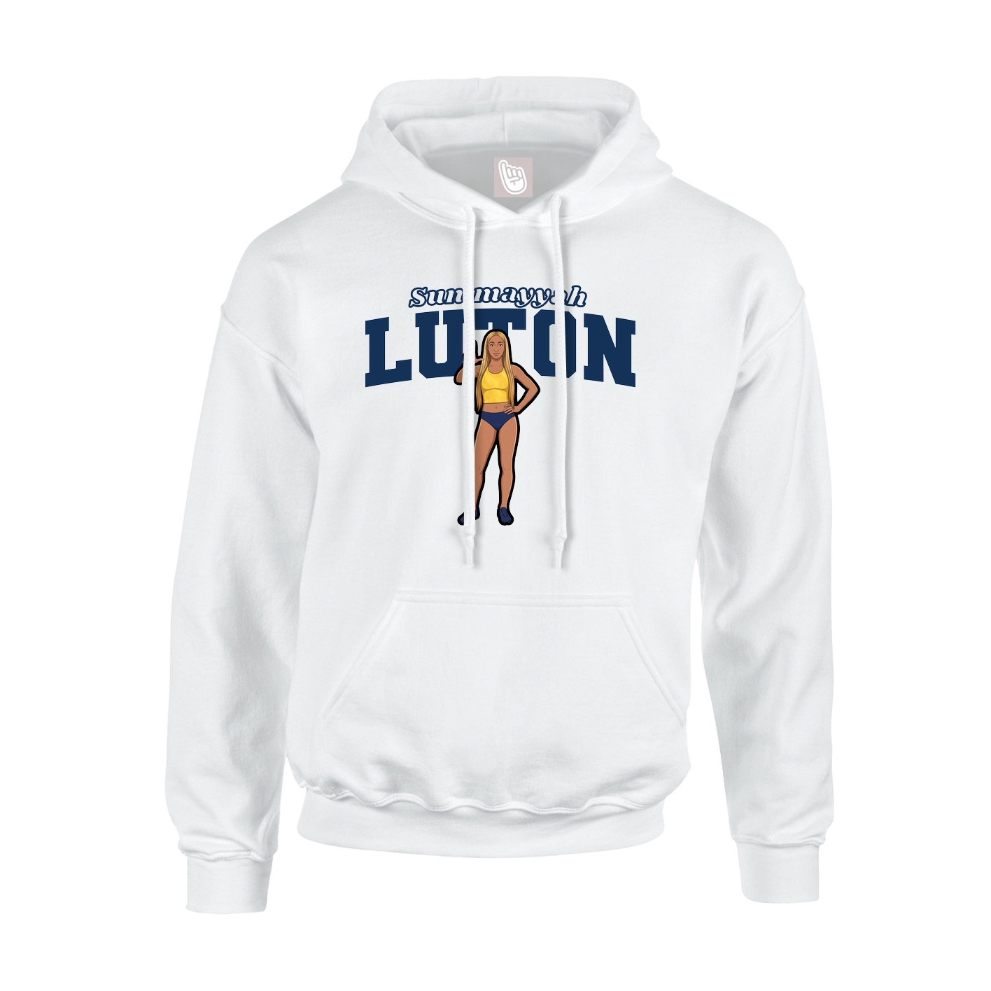 Hoodie — Name Arch in White