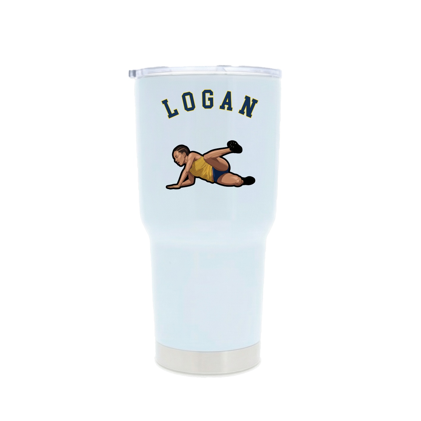 30oz Stainless Steel Tumbler — Shirsey Arch in White