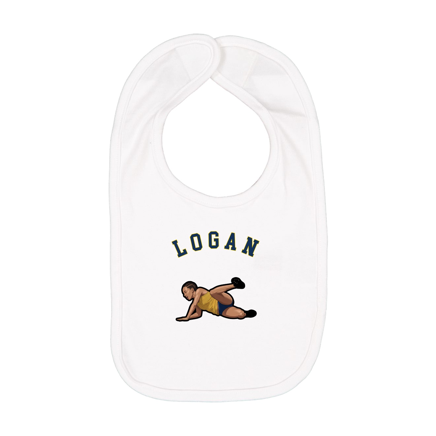 Infant Bib — Shirsey Arch in White