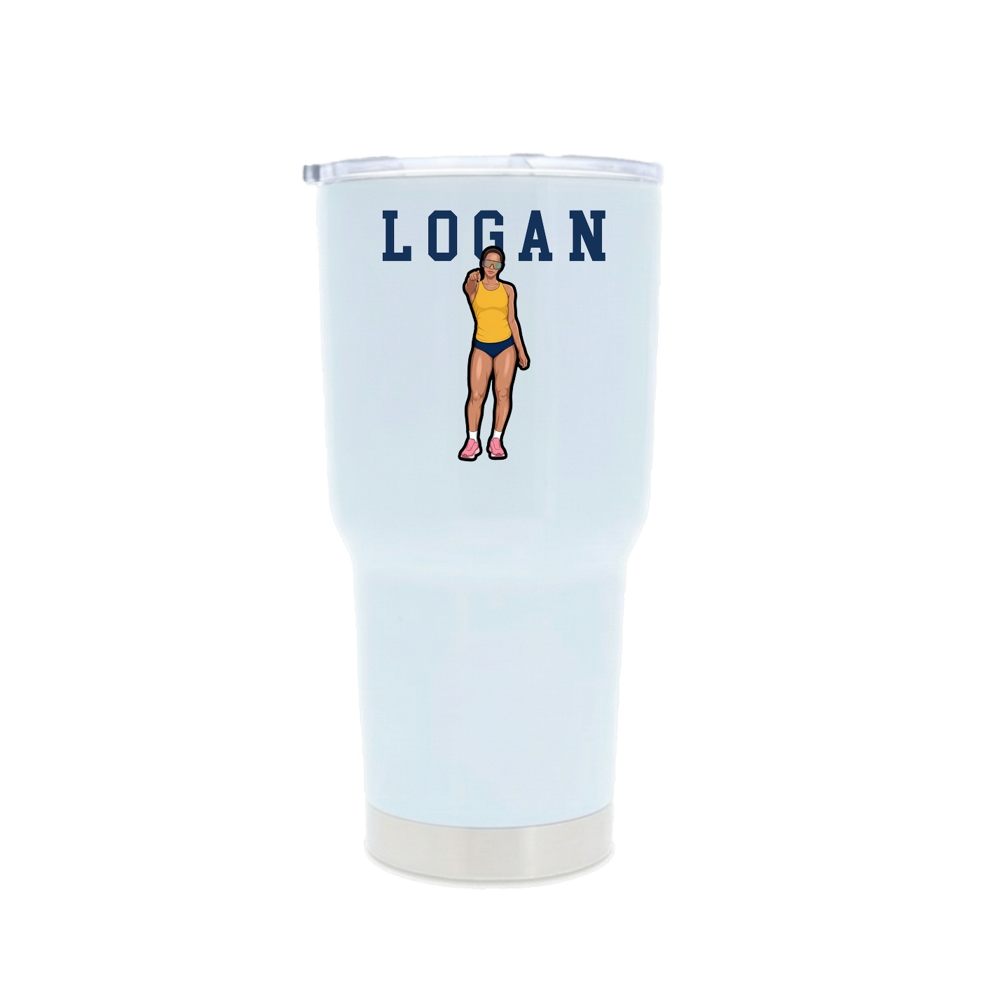 30oz Stainless Steel Tumbler — Shirsey in White